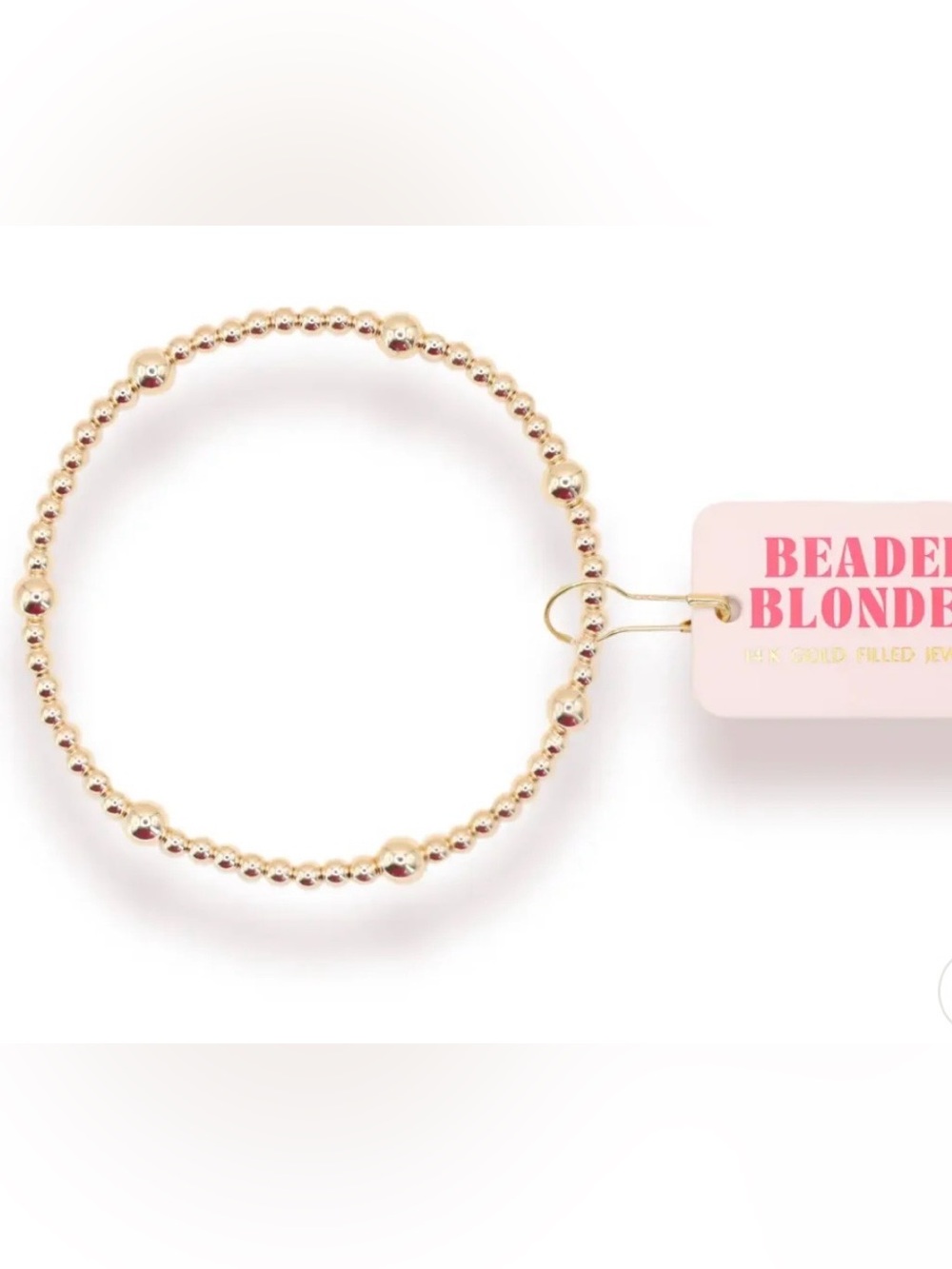 BEADED BLONDES - OLIVE BRACELET IN GOLD -